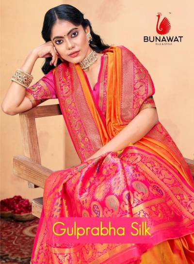 BUNAWAT GULPRABHA SILK 1001 TO 1008 DESIGNER SILK SAREE WHOLESALER IN INDIA